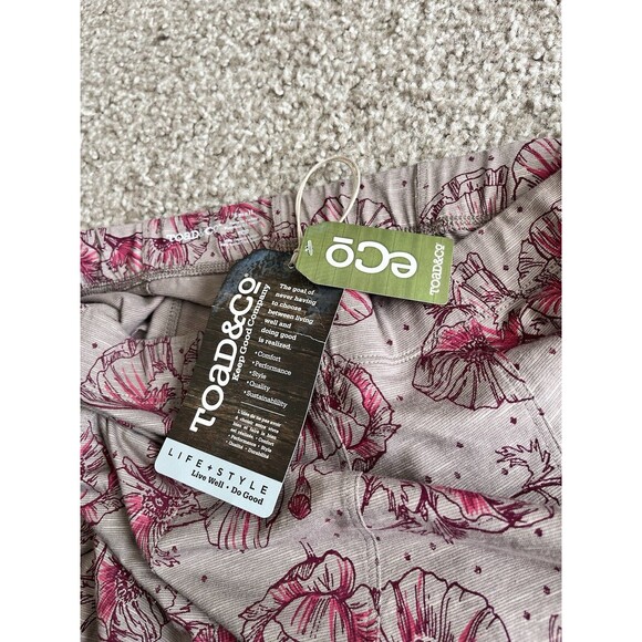 Toad&Co Pink Floral Skater Skirt - Picture 5 of 8